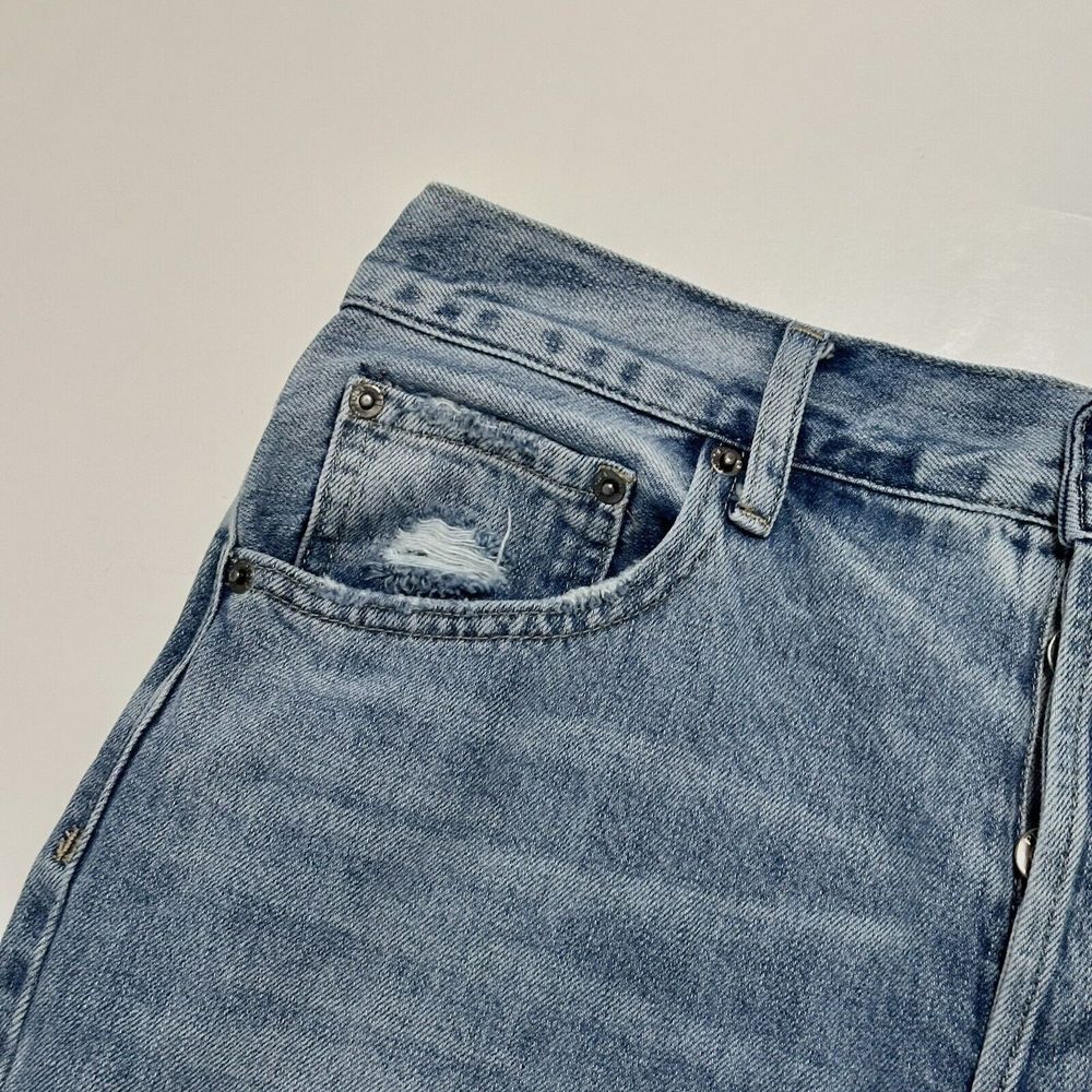 Pistola Cassie High Waist Ripped Crop Straight Leg Jeans In Los Feliz  Size 30 - Picture 16 of 16